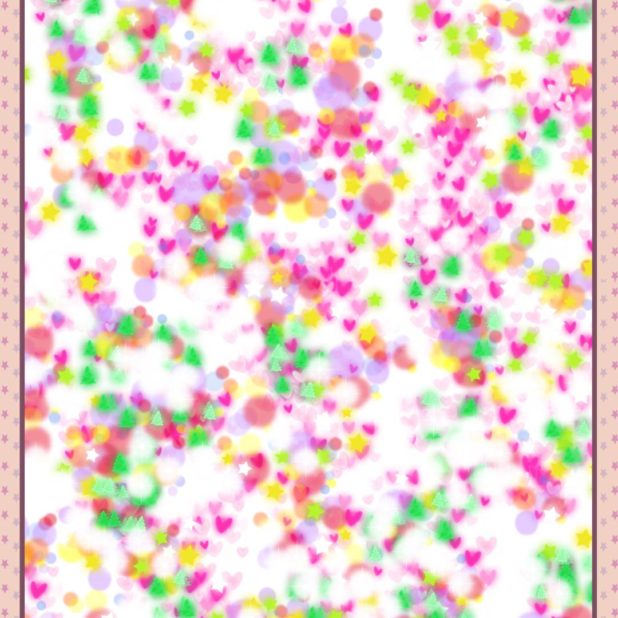 Hati berwarna iPhone8Plus Wallpaper