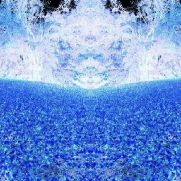 Hutan biru iPhone8Plus Wallpaper