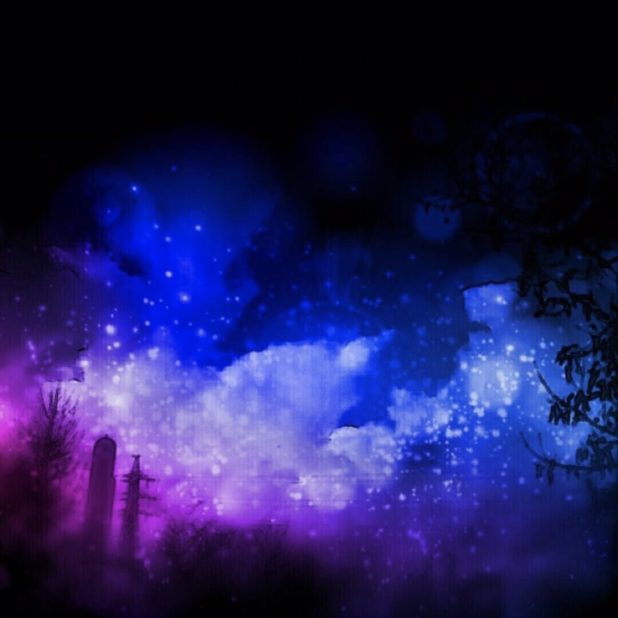 Pemandangan malam sejuk iPhone8Plus Wallpaper