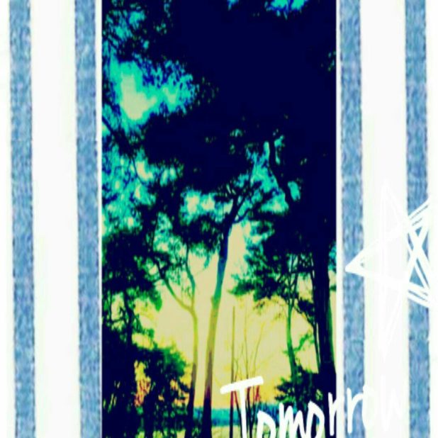 Tepi pantai pagi bersinar iPhone8Plus Wallpaper