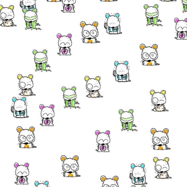 Ilustrasi mouse iPhone8Plus Wallpaper