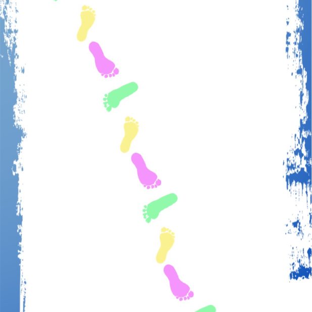 Jejak kaki biru iPhone8Plus Wallpaper