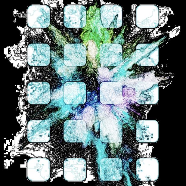 Peledak warna-warni iPhone8Plus Wallpaper