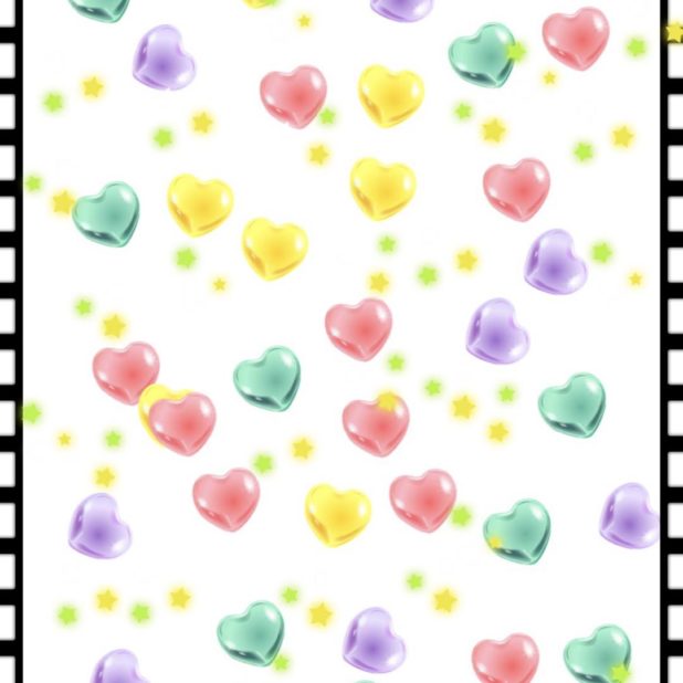 Hati berwarna iPhone8Plus Wallpaper