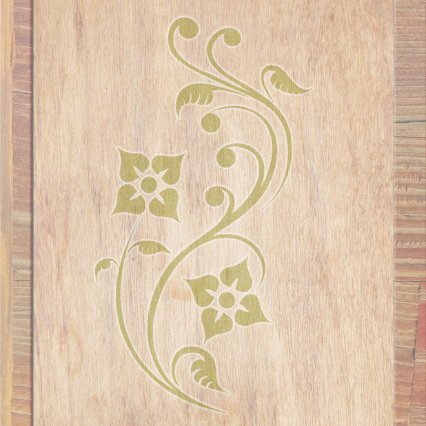 daun biji-bijian kayu Brown kuning hijau iPhone8Plus Wallpaper