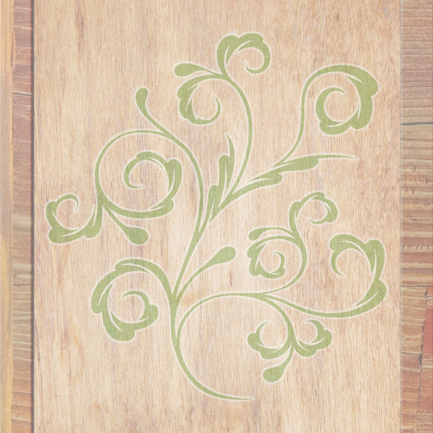 daun biji-bijian kayu Brown hijau iPhone8Plus Wallpaper