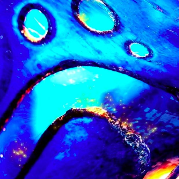 api biru dingin iPhone8Plus Wallpaper