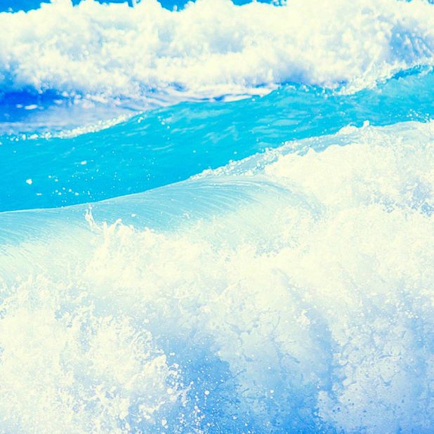 biru laut lanskap iPhone8Plus Wallpaper