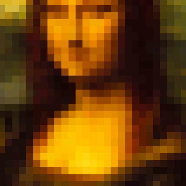 Mona Lisa gambar mosaik iPhone8Plus Wallpaper