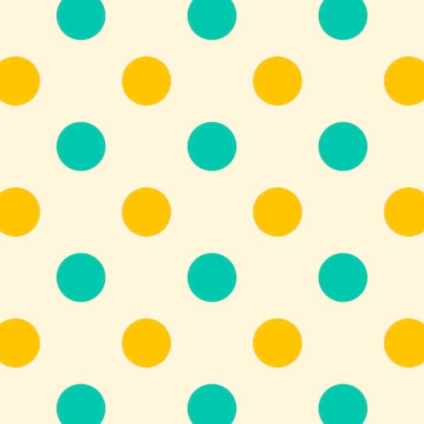 polka dot kuning hijau iPhone8Plus Wallpaper