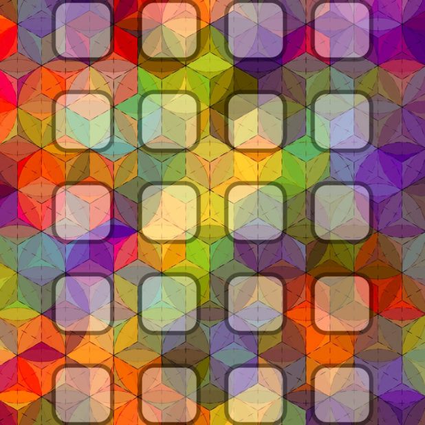 rak pola warna-warni iPhone8Plus Wallpaper