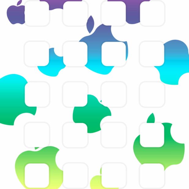 Apel berwarna-warni rak iPhone8Plus Wallpaper