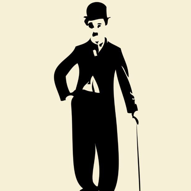 Ilustrasi Chaplin kuning iPhone8Plus Wallpaper