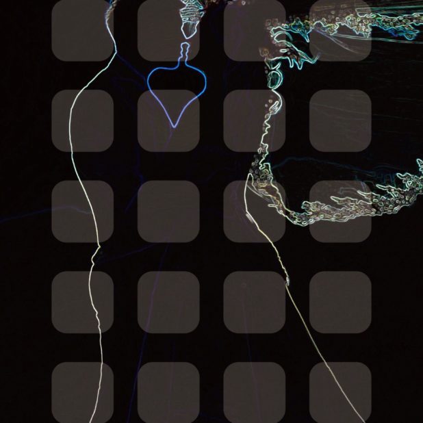Ilustrasi beberapa rak hitam iPhone8Plus Wallpaper