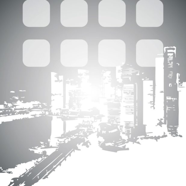 Bangunan ilustrasi Machitana iPhone8Plus Wallpaper