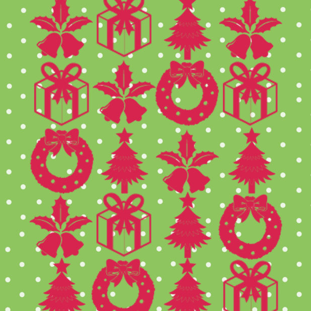 rak hadiah Natal merah hijau iPhone8Plus Wallpaper