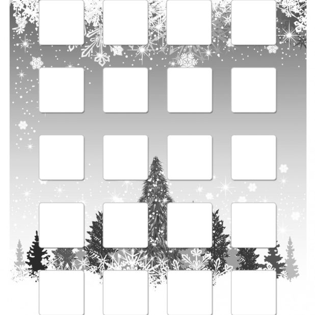 rak musim dingin pohon salju abu perak lucu anak perempuan dan wanita untuk iPhone8Plus Wallpaper