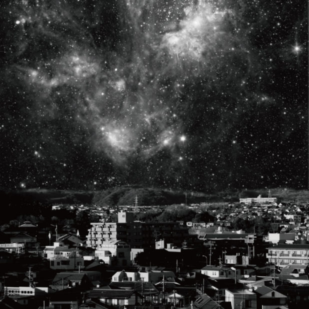 pemandangan malam langit hitam iPhone8Plus Wallpaper