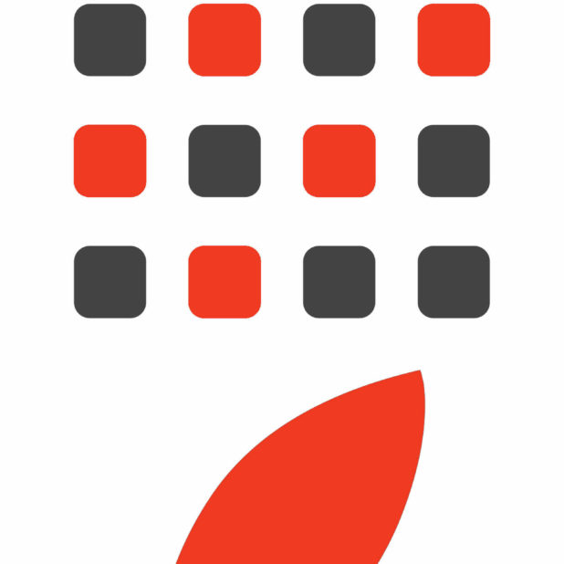 Logo Apple rak merah hitam-putih iPhone8Plus Wallpaper