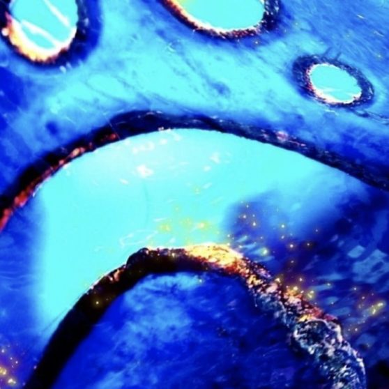 api biru dingin iPhoneX Wallpaper