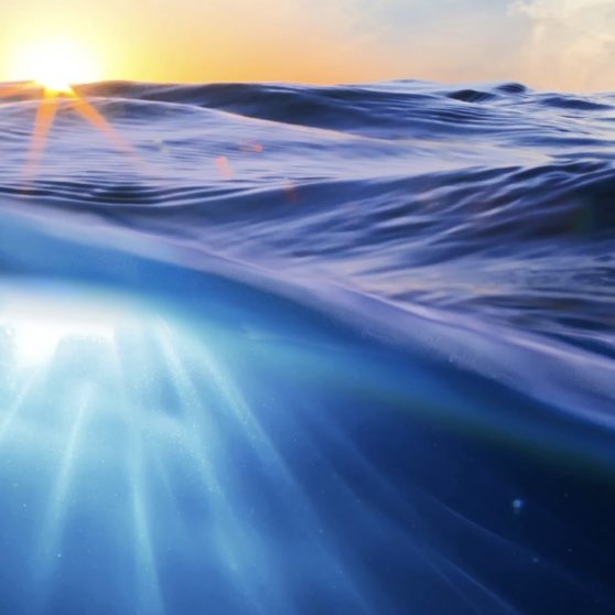 matahari laut lanskap iPhoneX Wallpaper