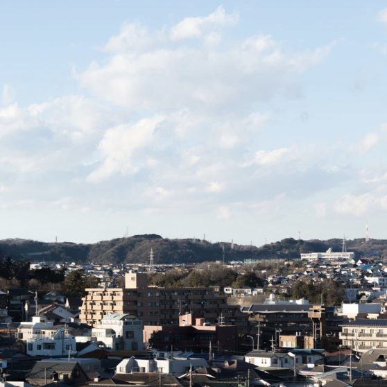 pemandangan bangunan Kumosora iPhoneX Wallpaper