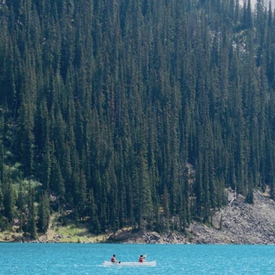 gunung danau lanskap iPhoneX Wallpaper