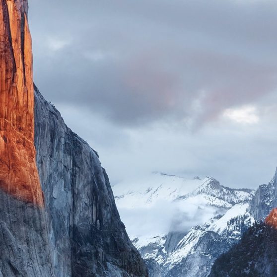 Pemandangan gunung El Capitan iPhoneX Wallpaper