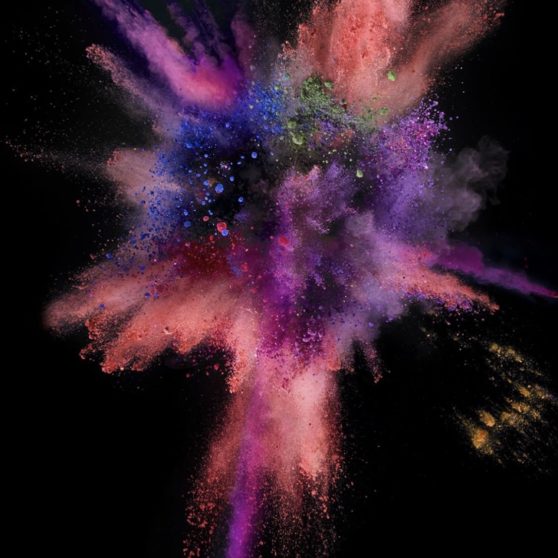 Meledak merah dan hitam berwarna-warni keren iOS9 iPhoneX Wallpaper