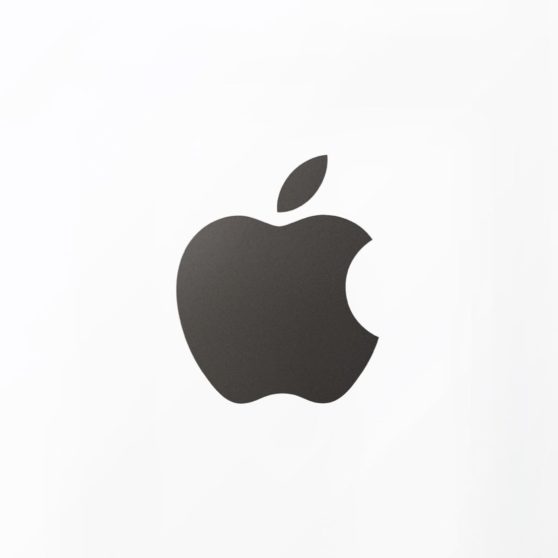 Logo Apple hitam dan putih poster keren iPhoneX Wallpaper