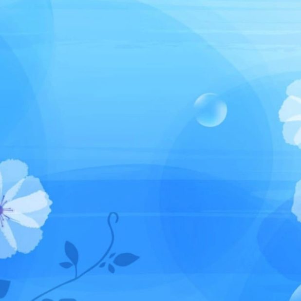Pola bunga biru iPhoneXSMax Wallpaper