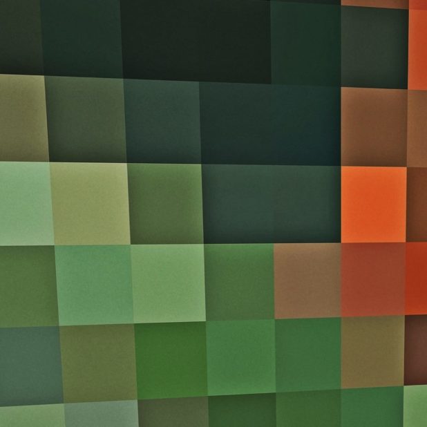Pola hijau oranye iPhoneXSMax Wallpaper