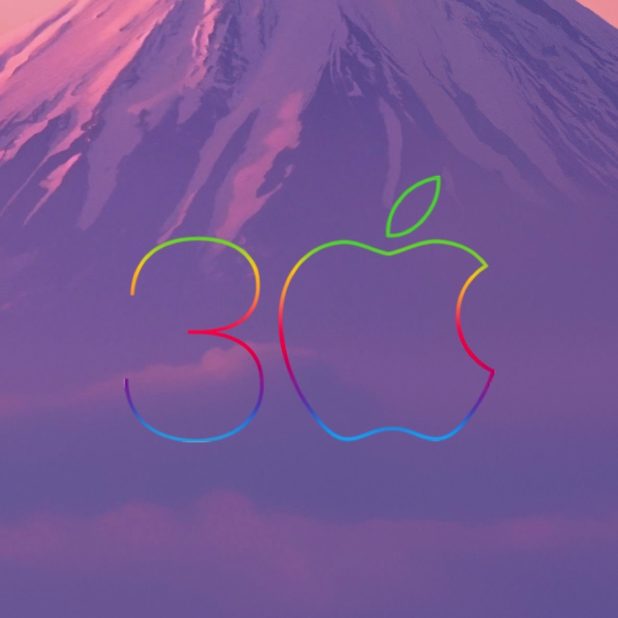apple pemandanganPegunungan ungu iPhoneXSMax Wallpaper