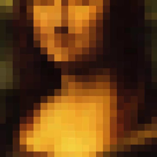 Mona Lisa gambar mosaik iPhoneXSMax Wallpaper