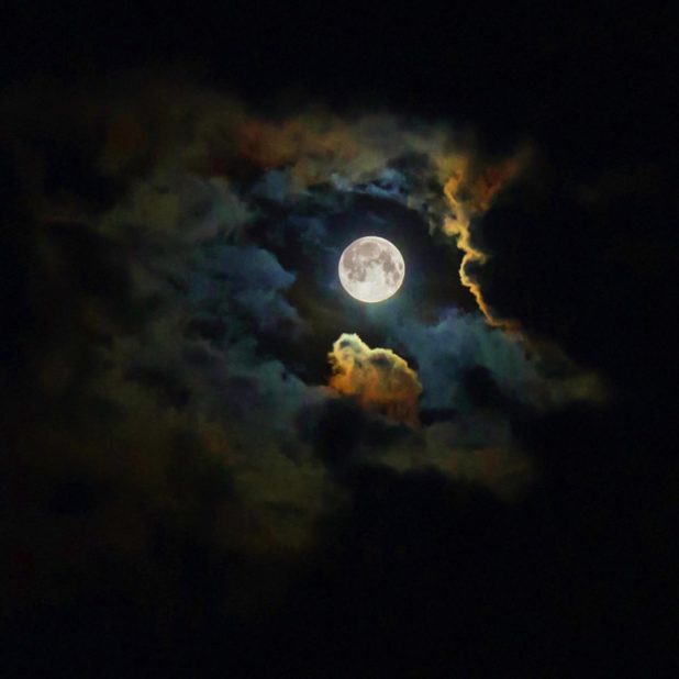 pemandangan bulan mengkilap hitam iPhoneXSMax Wallpaper