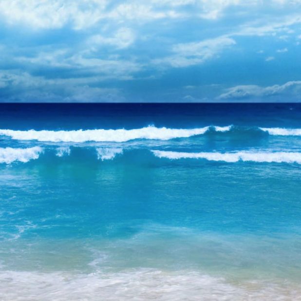 lanskap laut langit biru iPhoneXSMax Wallpaper