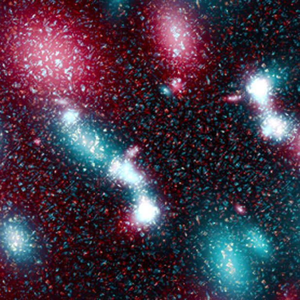 Pola alam semesta biru merah iPhoneXSMax Wallpaper