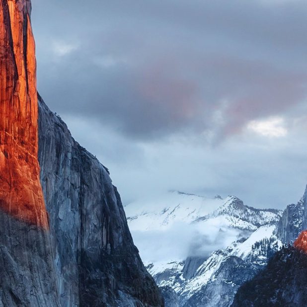 Pemandangan gunung El Capitan iPhoneXSMax Wallpaper