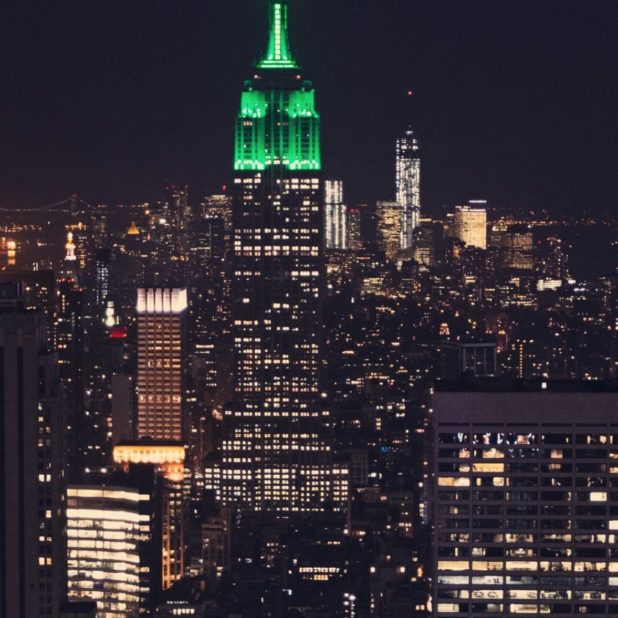 pemandangan New York Empire State Building iPhoneXSMax Wallpaper