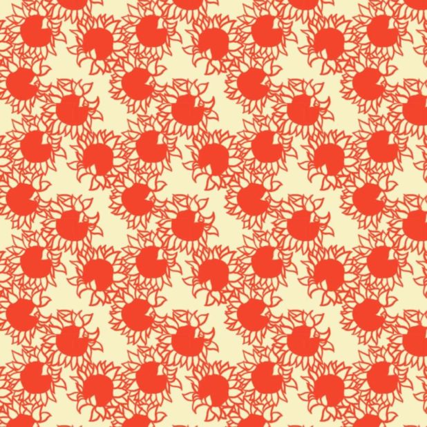 Pola bunga matahari perempuan-ramah merah iPhoneXSMax Wallpaper
