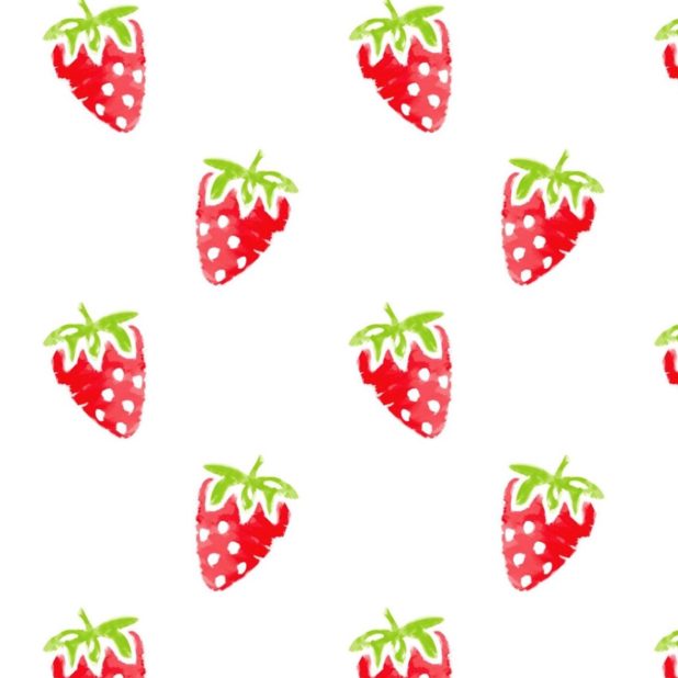 Pola ilustrasi buah stroberi wanita-ramah merah iPhoneXSMax Wallpaper