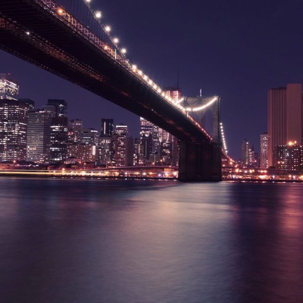 Jembatan pemandangan malam pemandangan jembatan iPhoneXSMax Wallpaper