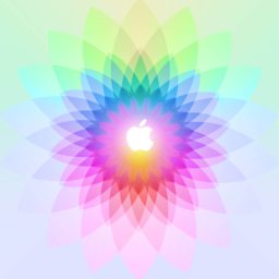 Appleロゴカラフルの iPad / Air / mini / Pro 壁紙