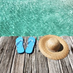 海帽子サンダルビーチの iPad / Air / mini / Pro 壁紙