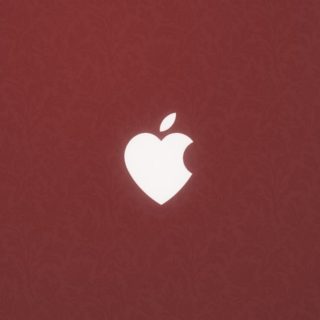 Appleハートの iPhone4s 壁紙