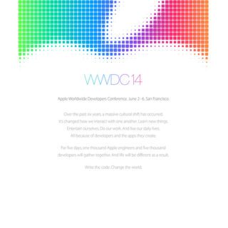 AppleWWDC14の iPhone4s 壁紙