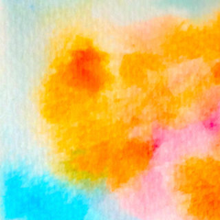 模様絵の具青橙桃の iPhone4s 壁紙