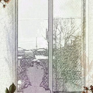 窓辺 花の iPhone5s / iPhone5c / iPhone5 壁紙
