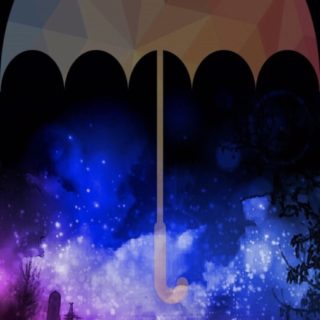 夜空 傘の iPhone5s / iPhone5c / iPhone5 壁紙