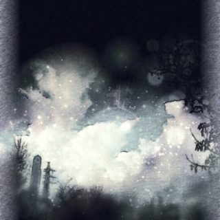 夜空 雲の iPhone5s / iPhone5c / iPhone5 壁紙